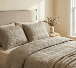 Precision Etch Bedding Set (Bedspread & Quilted Pillow Covers)