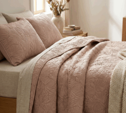 Tactile Flora Bedding Set (Bedspread & Quilted Pillow Covers)