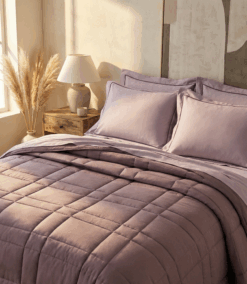 Urban Grid Bedding Set (Bedsheet, Pillow Covers & a Comforter)